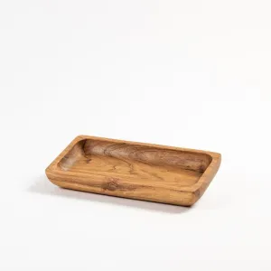 Acacia Wood Bowl Deep Rectangular