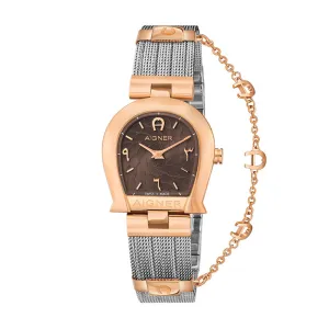 Aigner Cremona Women's Brown Dial Silver Rose Gold Watch