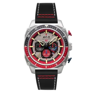 AVI-8 Hawker Hunter Atlas Men's Red Watch AV-4100-03