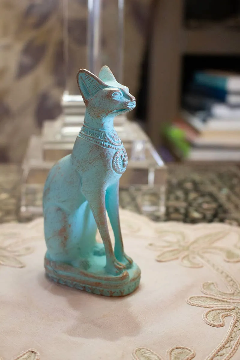 Bastet Cat Statues - Patina: Small