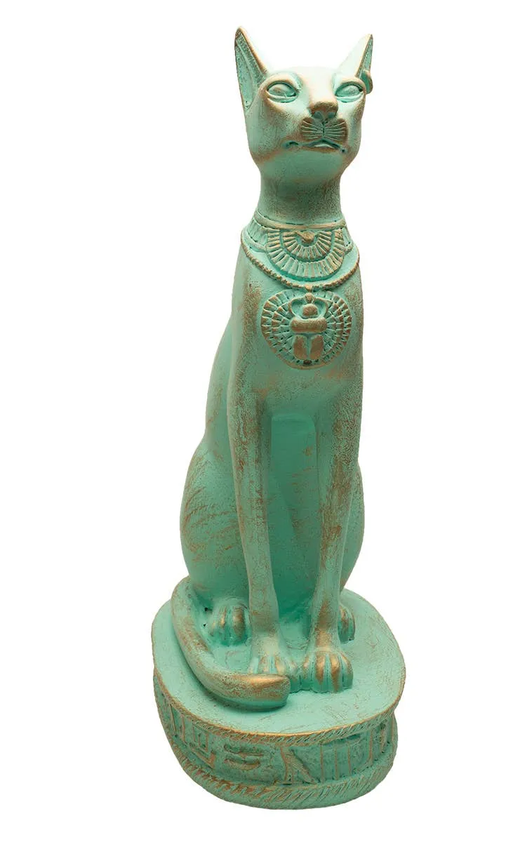 Bastet Cat Statues - Patina: Small