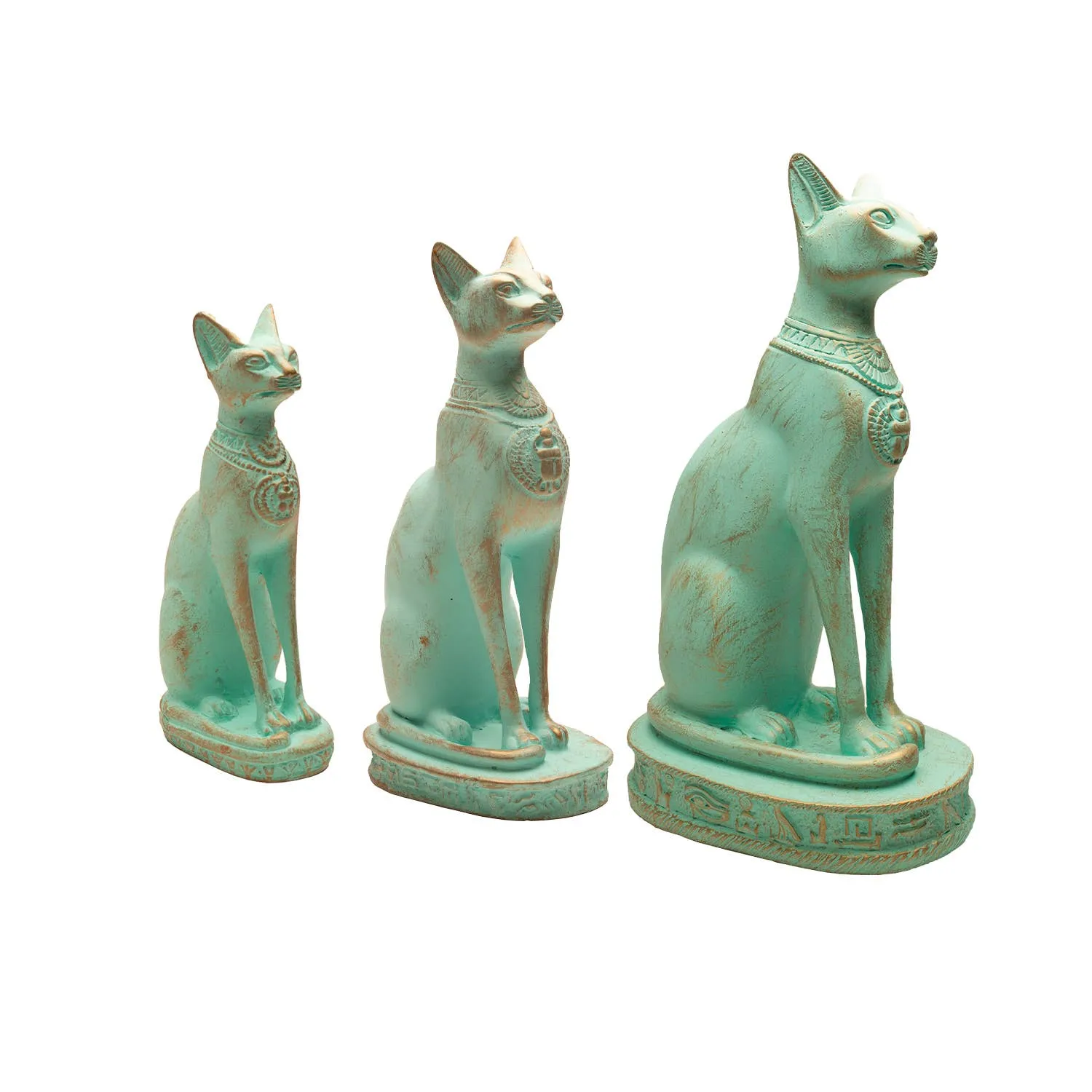 Bastet Cat Statues - Patina: Small