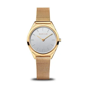 Bering 17031-334 Ultra Slim Gold Stainless Steel Mesh Strap Women Watches