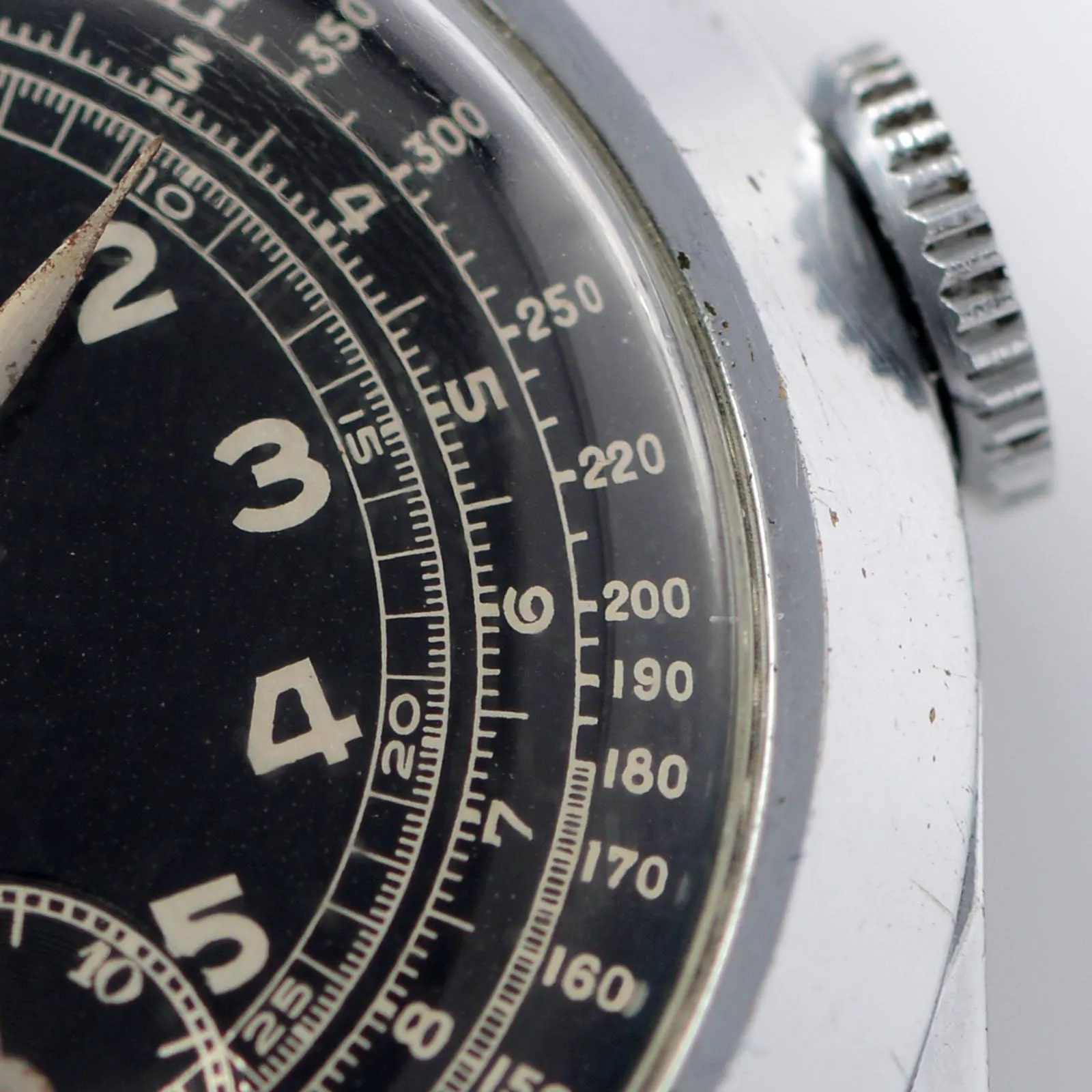 Black Dial Telemeter Chronograph Watch 1940s