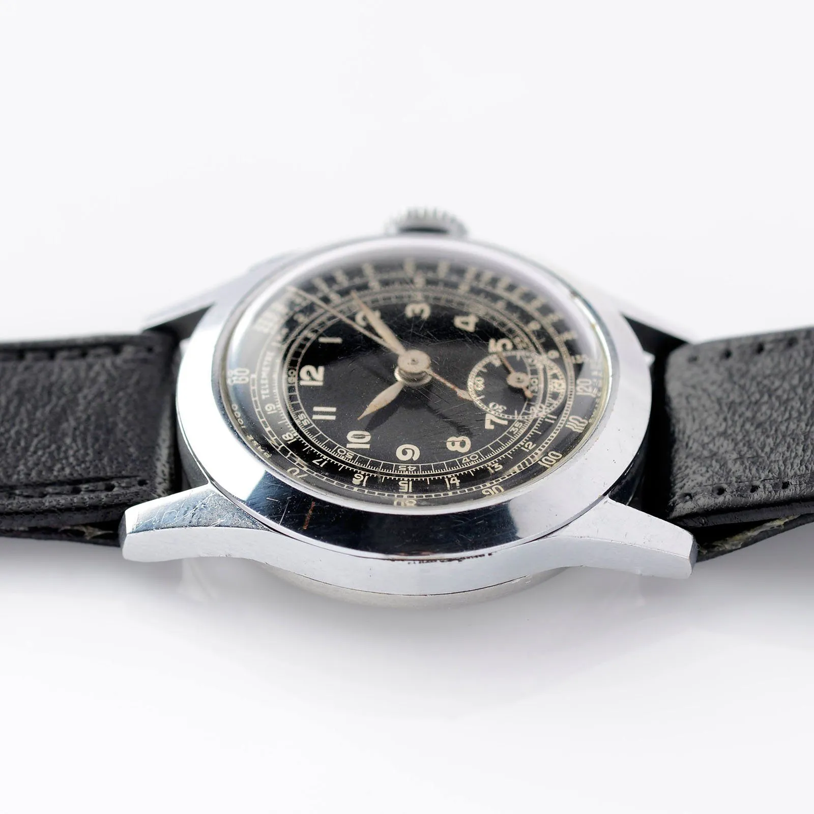 Black Dial Telemeter Chronograph Watch 1940s