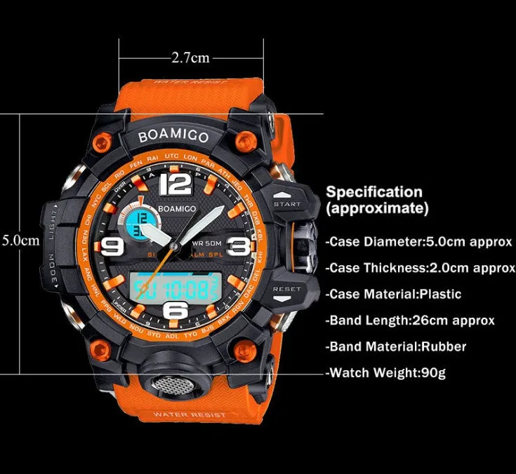 BOAMIGO Brand Men Sports Watches