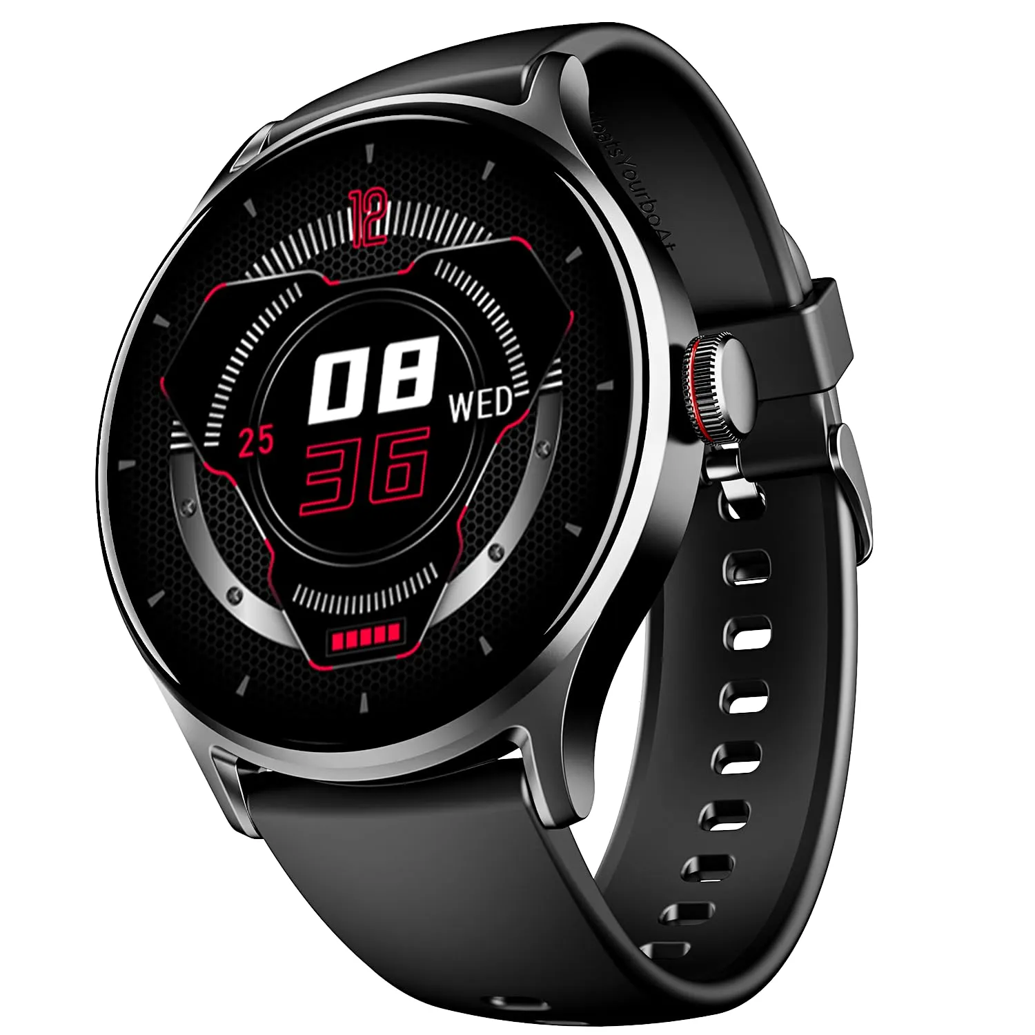 boAt Lunar Vista with 1.52" HD Display, Advanced Bluetooth Calling, Functional Crown,100  Sports Mode, Always on Display, Heart Rate & Sp02 Monitoring, Smart Watch for Men & Women(Active Black)