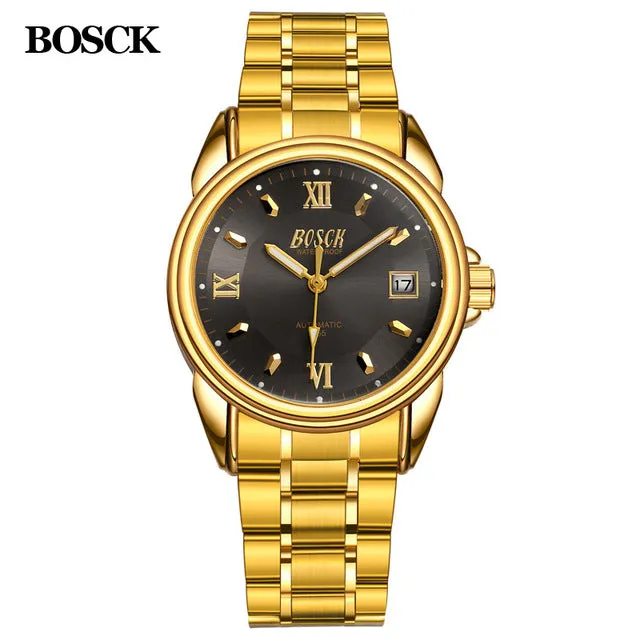 BOSCK High Quality Tourbillon Men Watches Top Brand Luxury Business Waterproof Watches Men Automatic Mechanical Wrist Watches