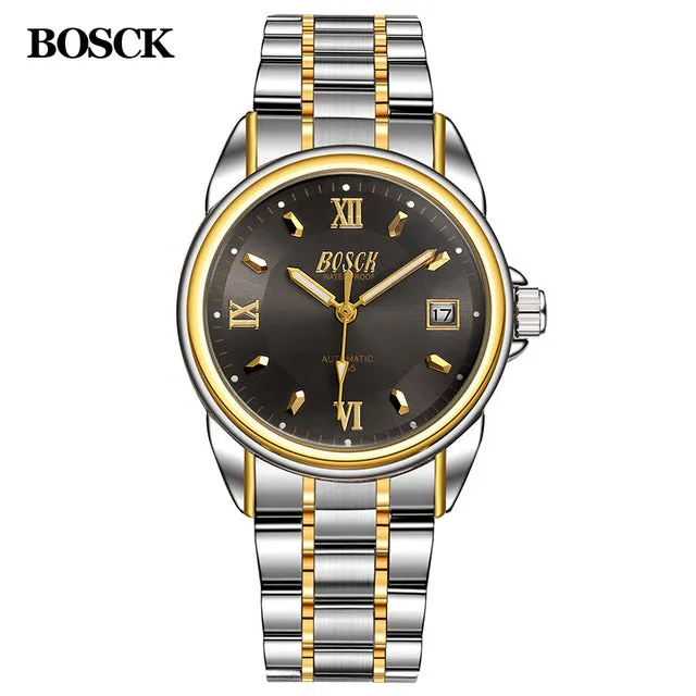 BOSCK High Quality Tourbillon Men Watches Top Brand Luxury Business Waterproof Watches Men Automatic Mechanical Wrist Watches