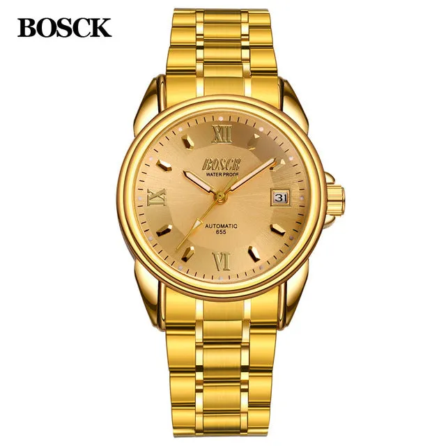 BOSCK High Quality Tourbillon Men Watches Top Brand Luxury Business Waterproof Watches Men Automatic Mechanical Wrist Watches