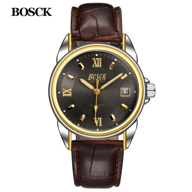 BOSCK High Quality Tourbillon Men Watches Top Brand Luxury Business Waterproof Watches Men Automatic Mechanical Wrist Watches