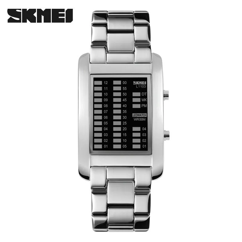 Brand SKMEI 1103 High Quality Alloy Analog Luxury Fashion Men's Wrist Watch New binary led wristwatches