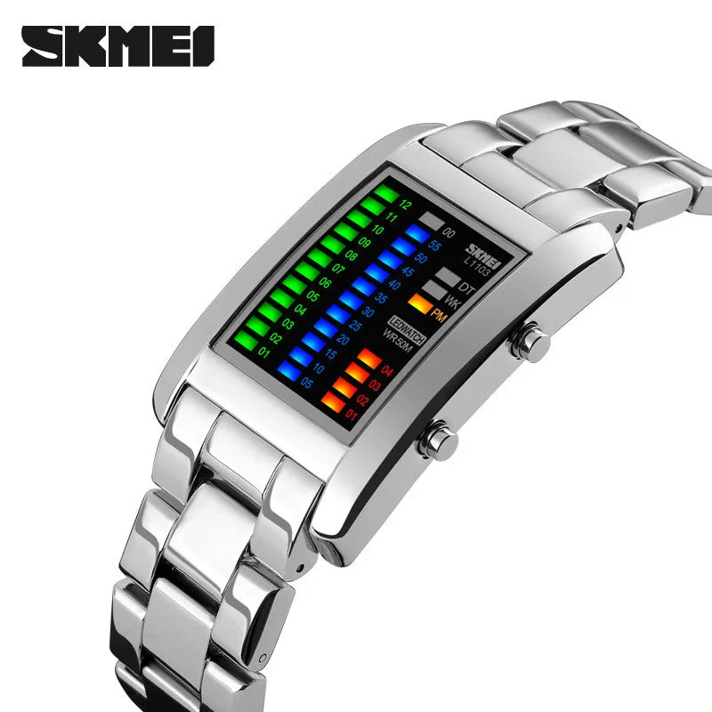 Brand SKMEI 1103 High Quality Alloy Analog Luxury Fashion Men's Wrist Watch New binary led wristwatches