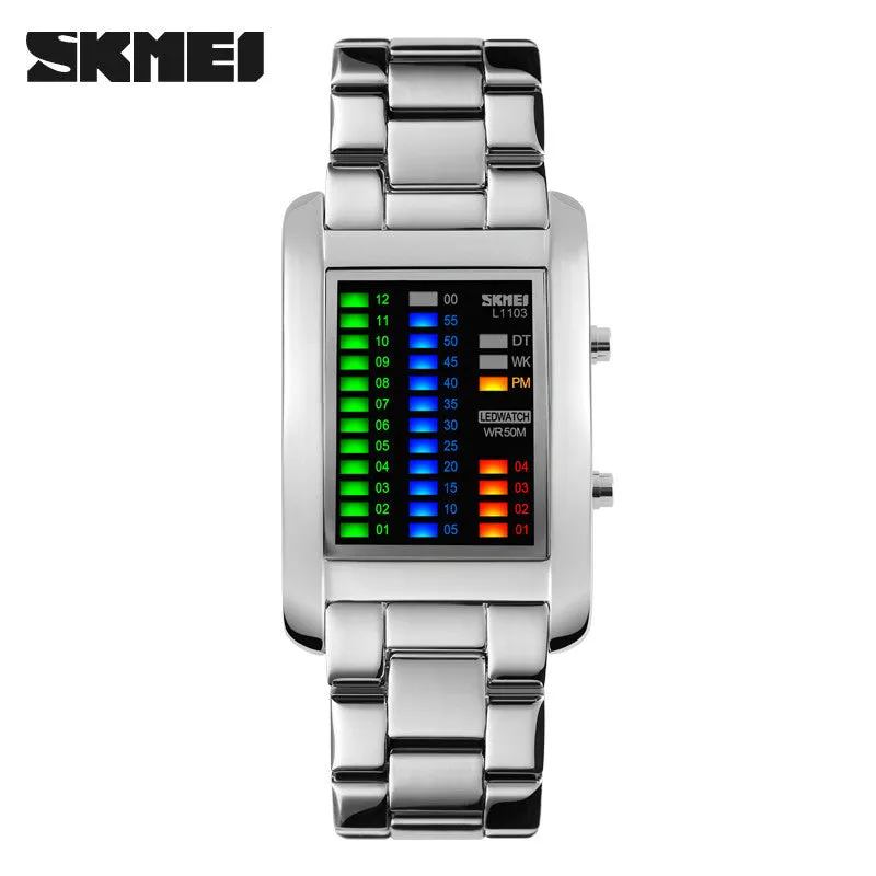 Brand SKMEI 1103 High Quality Alloy Analog Luxury Fashion Men's Wrist Watch New binary led wristwatches