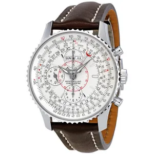 Breitling Montbrilliant Datora Silver Dial Chronograph Men's Watch A2133012-G518BRLD A2133012/G518