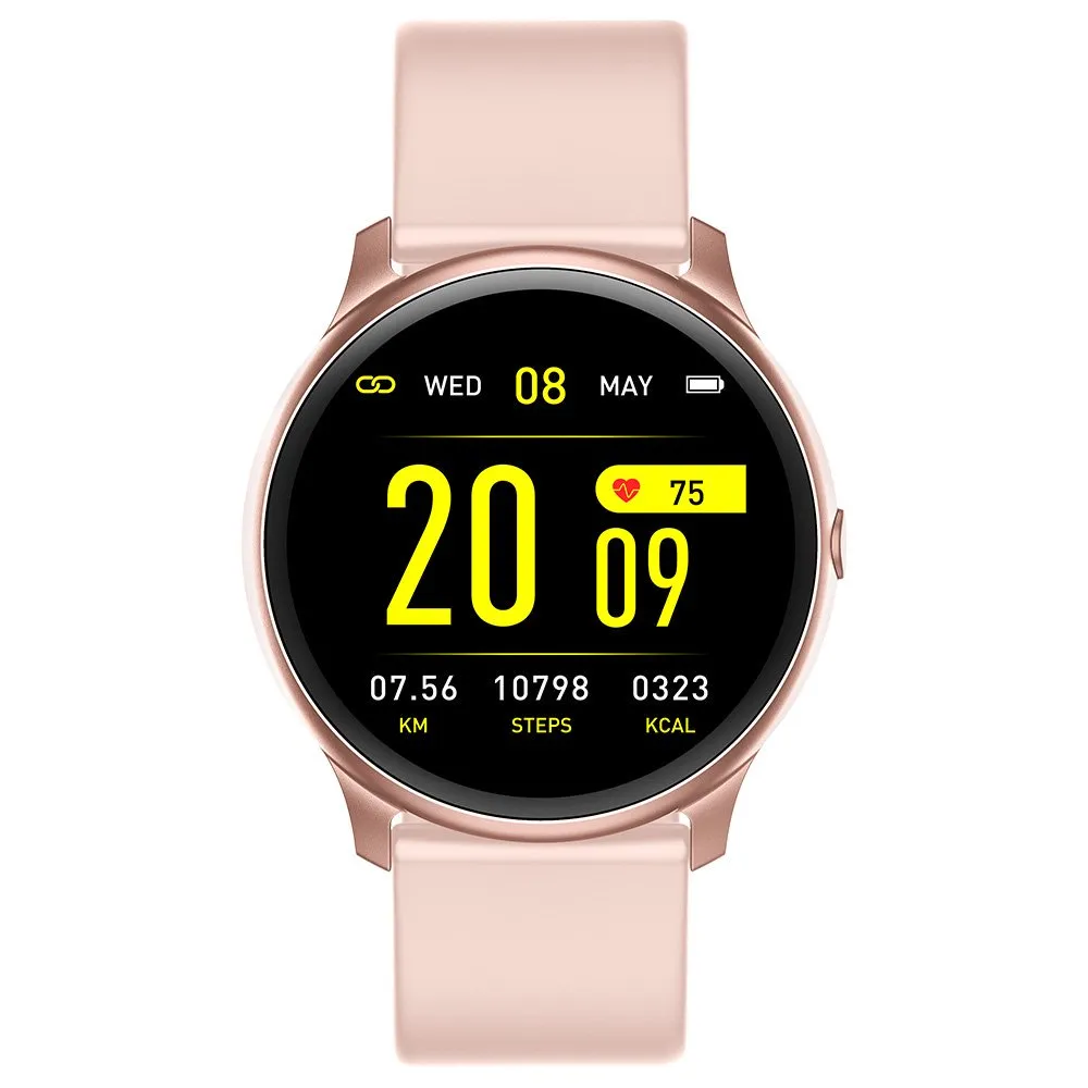 Brier Heart Rate Detection, Sleep Monitoring, Message Notification and Many More Features, Pink Wrist Band Smart Watch