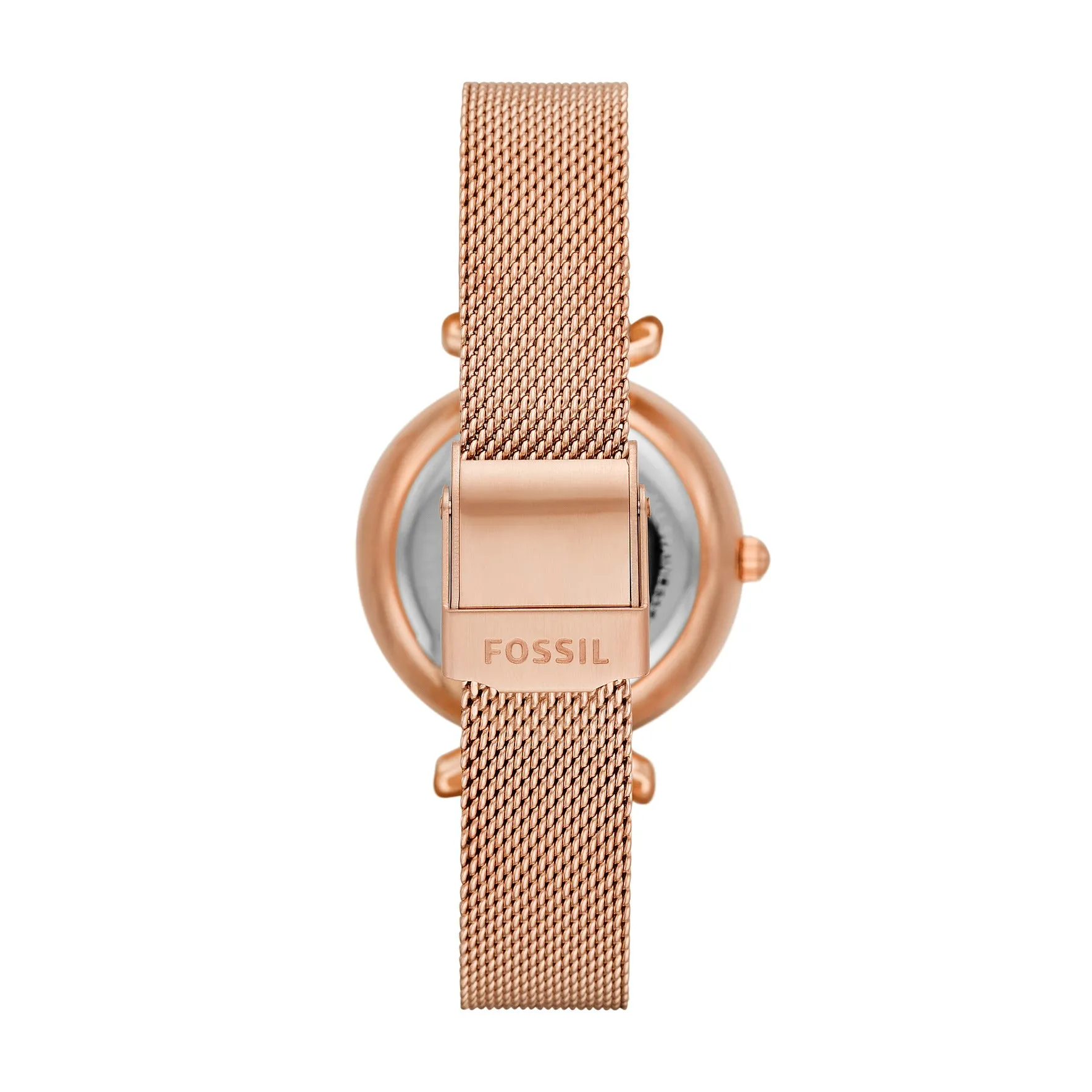 Carlie Mini Automatic Rose Gold-Tone Stainless Steel Mesh Watch