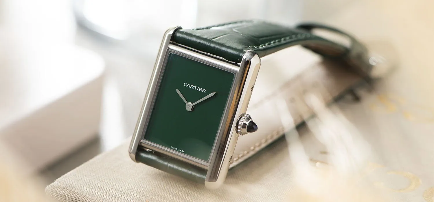 Cartier Tank Must 2021 Large Size with Green Dial