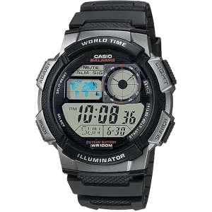 Casio Classic World Time Digital Watch w/ 100 Meter Water-Resistance