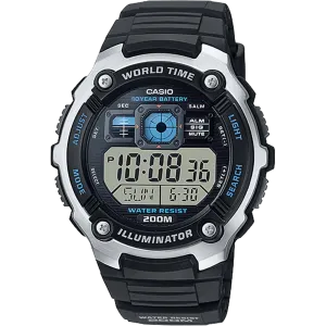 Casio Classic World Time Digital Watch w/ 200 Meter Water-Resistance