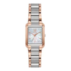 Citizen Womens Bianca White Dial Multicolor Silver Gold Band Diamond Watch - EW5556-52D