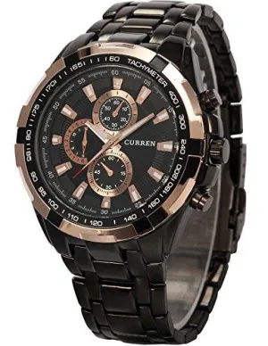 Curren Analogue Black Dial Men's Watch- CUR012