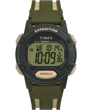 Expedition CAT5 40mm Leather and Fabric Strap Watch