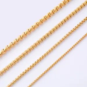 Fashion High Quality Gold Color Stainless Steel Necklace For Women Men Gold Jewelry Chain