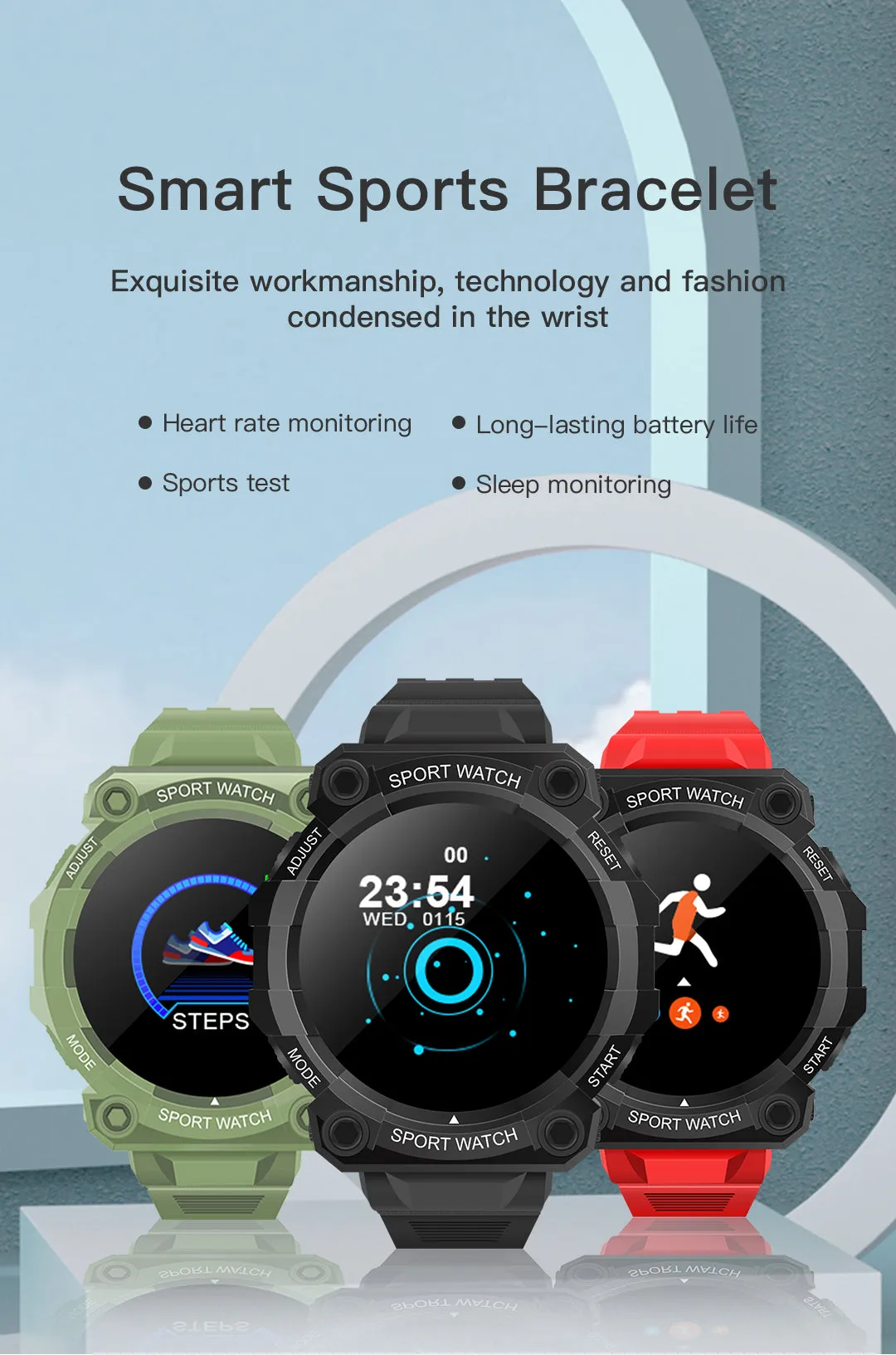 FD68S Smart Sports Watch - your fitness and medical tool (Unisex, IOS & Android Compatible)