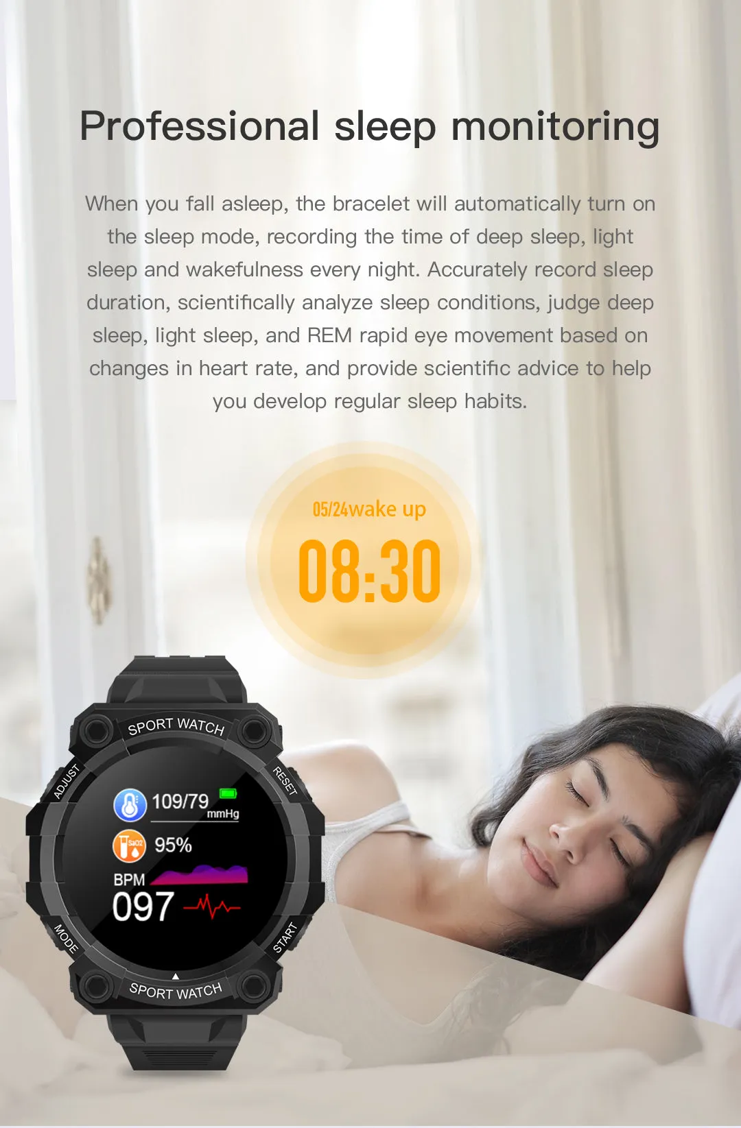 FD68S Smart Sports Watch - your fitness and medical tool (Unisex, IOS & Android Compatible)