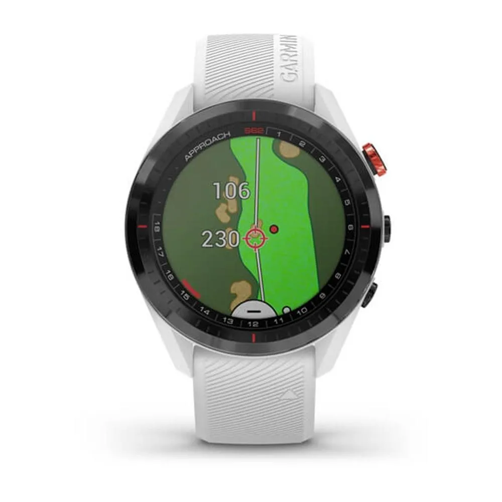 Garmin Approach S62 White Silicone Band Sport GPS Golf Smartwatch - 010-02200-01