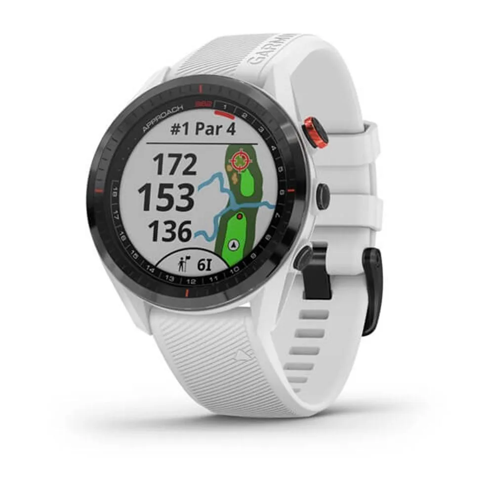 Garmin Approach S62 White Silicone Band Sport GPS Golf Smartwatch - 010-02200-01