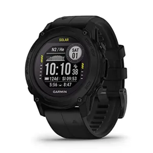 Garmin Descent G1 Solar Black Rugged Dive Computer with Solar Charging Capabilities Multiple Dive Modes Activity Tracking Smartwatch - 010-02604-02