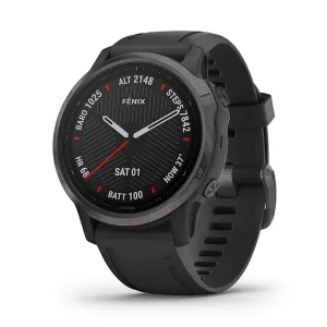 Garmin fenix 6S Sapphire Carbon Gray DLC / Black Band Black Digital Dial Multisport GPS Smart Watch - 010-02159-24