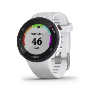 Garmin Forerunner 45s White Silicone Band Black Dial Smart Watch - 010-02156-00