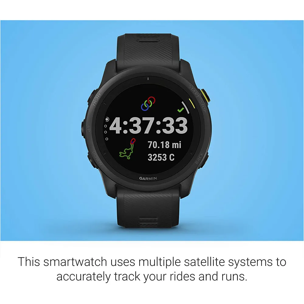 Garmin Forerunner 745 Black Silicone Strap Digital Dial GPS Running and Triathlon Smart Watch - 010-02445-00