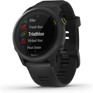 Garmin Forerunner 745 Black Silicone Strap Digital Dial GPS Running and Triathlon Smart Watch - 010-02445-00