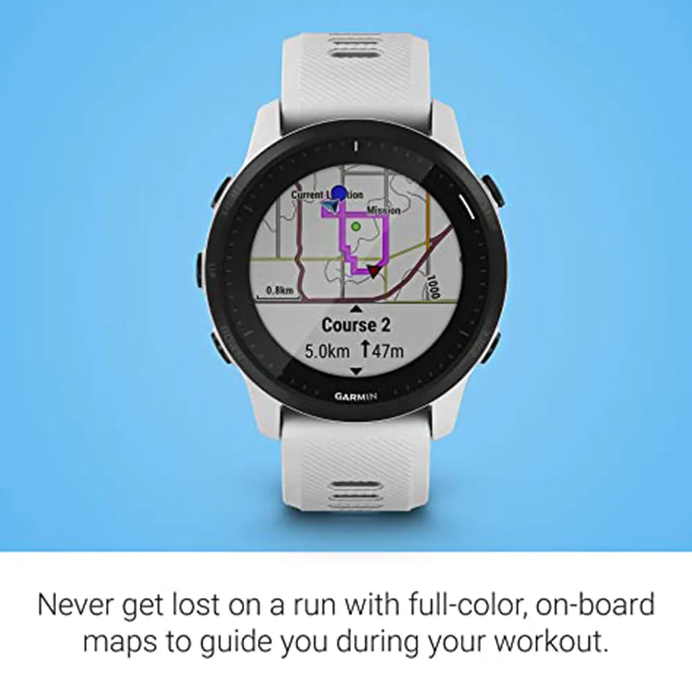 Garmin Forerunner 945 LTE Whitestone Silicone Band Premium GPS Running Smartwatch - 010-02383-01