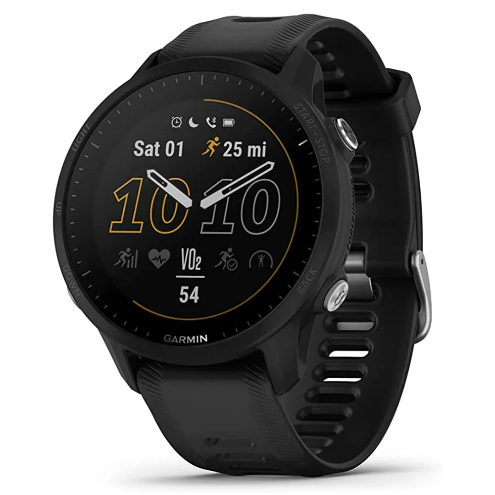 Garmin Forerunner 955 Solar Black Tailored to Triathletes Long-Lasting Battery GPS Running Smartwatch - 010-02638-00