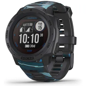 Garmin Instinct Surf Pipeline Silicone Band Digital Dial Solar GPS Smart Watch - 010-02293-17