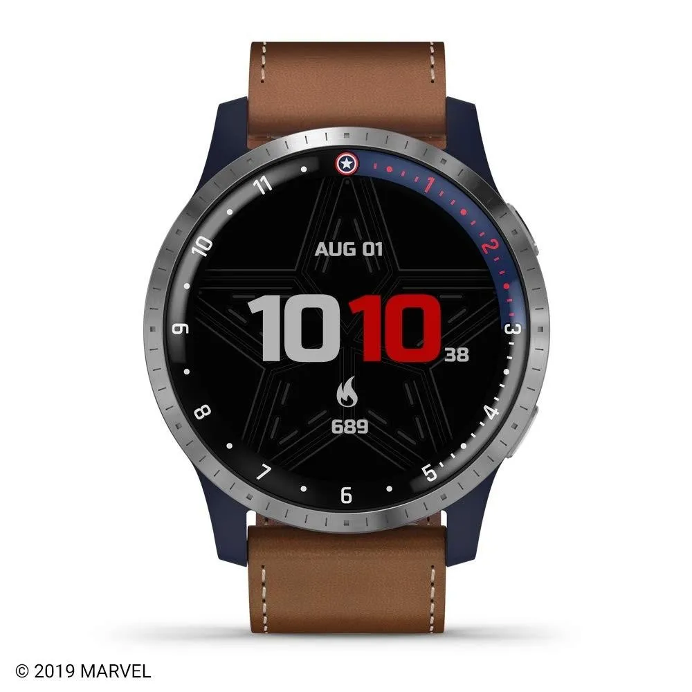 Garmin Legacy Hero Series Brown Leather Band Black Digital Dial Smart Watch - 010-02174-41