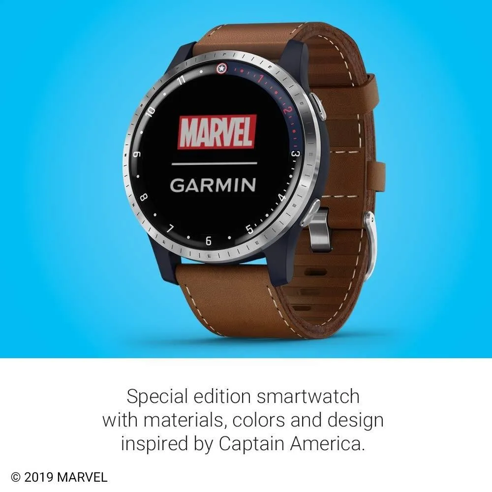 Garmin Legacy Hero Series Brown Leather Band Black Digital Dial Smart Watch - 010-02174-41