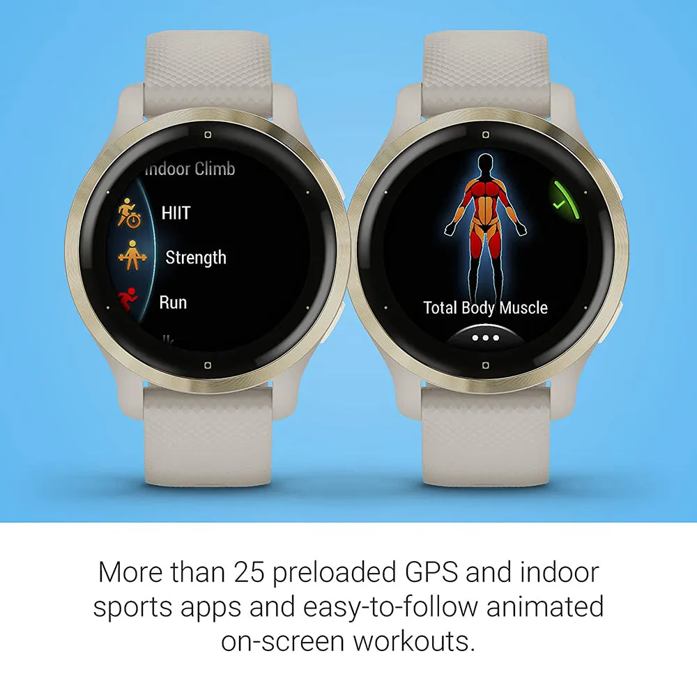 Garmin Venu 2S Advanced Health Monitoring Fitness Features Smaller Sized GPS Smart watch - 010-02429-01