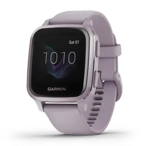 Garmin Venu Sq Metallic Orchid Aluminum Bezel with Orchid Case and Silicone Band with Bright Touchscreen Display GPS Smartwatch - 010-02427-02(2)