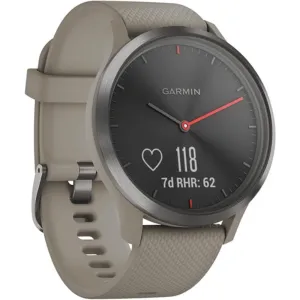 Garmin vivomove HR Slate Stainless Steel Bezel with Sandstone Case and Silicone Band Smart Watch - 010-01850-13