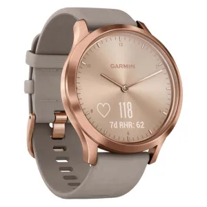 Garmin vivomove HR Suede Silicone Band Rose Gold Digital Dial Smart Watch - 010-01850-19