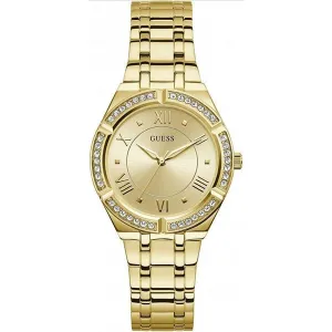 Guess Cosmo Gold Stainless Steel Gold Dial Quartz Watch for Ladies - GW0033L2