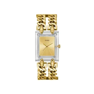 Guess Women 29 mm Size Champagne Dial Rectangle Analog Watch - GW0669L1