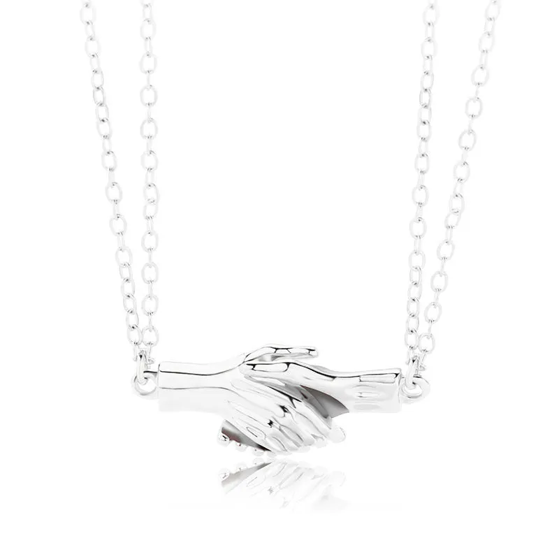 Handshake Clavicle Chain Necklace