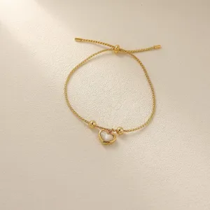 Heart Adjustable Shell Bracelet